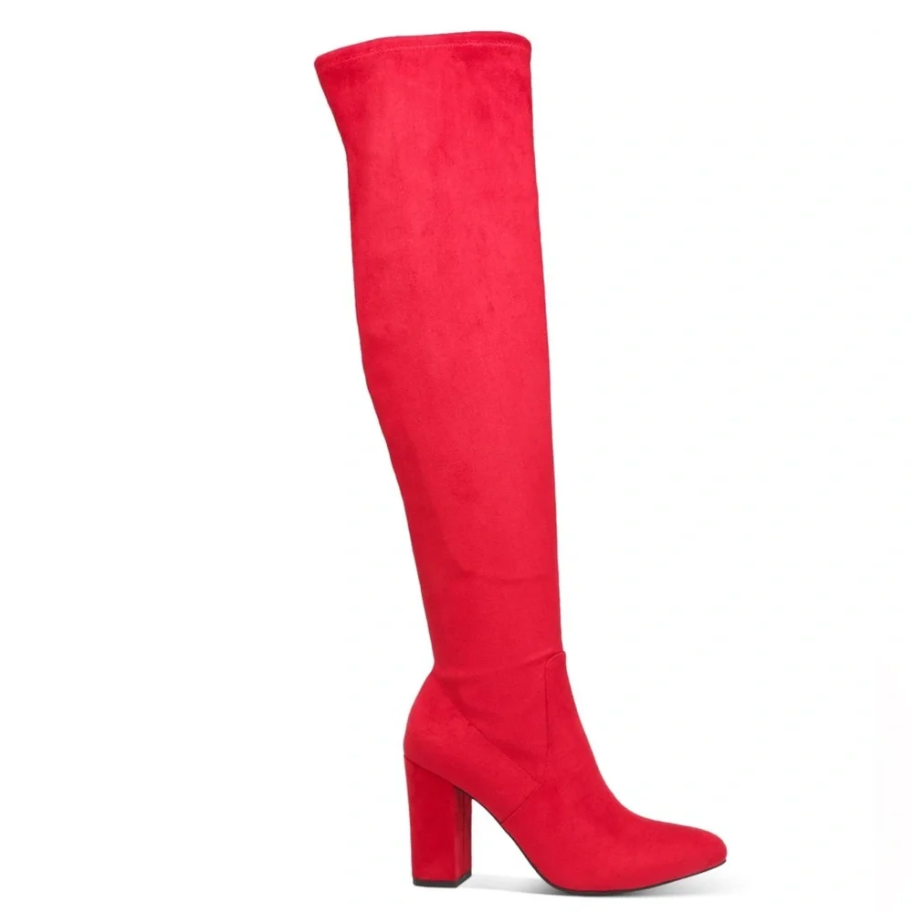 Wild Pair Brvye Knee-High Boots in Red, NWT, Size 6
